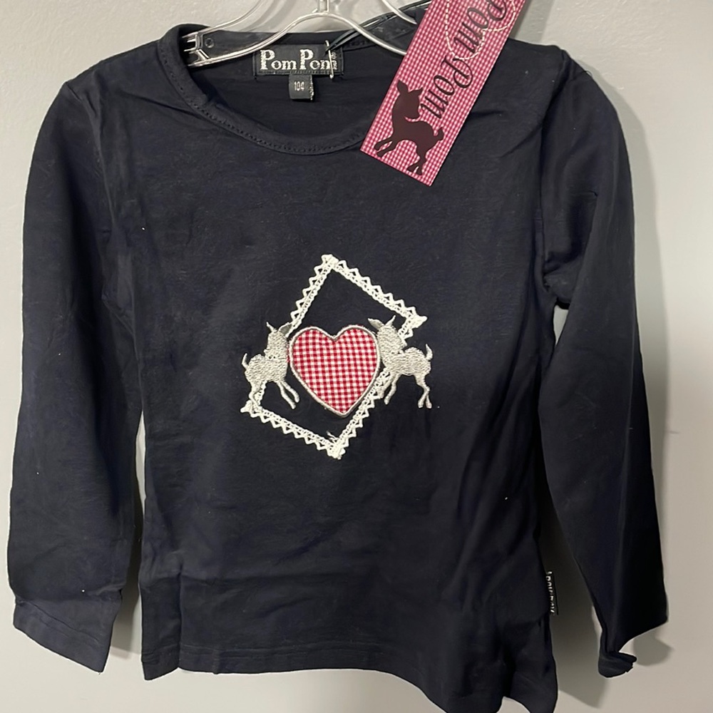 NWT Pom Pom Girls Bambi Cotton Top